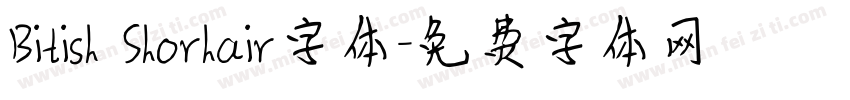 Bitish Shorhair字体字体转换